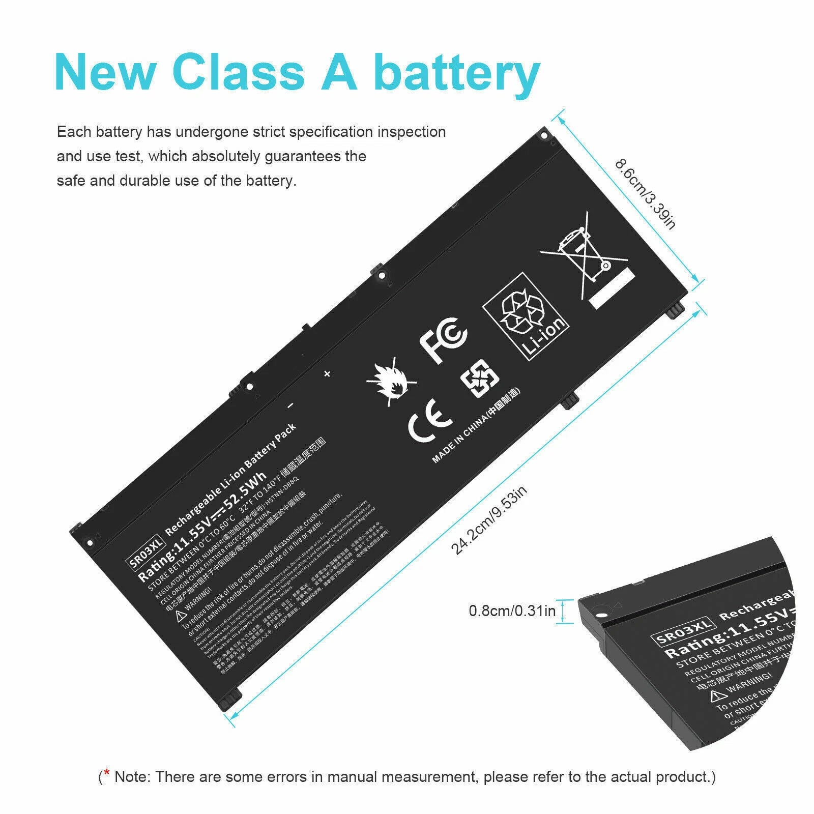 SR03XL Battery for HP Pavilion 15-CX 15-cx0020nr L08855-855 HSTNN-IB8L Notebook