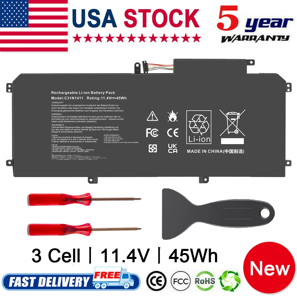 C31N1411 0B200-01180000 Battery for Asus ZenBook UX305FA UX305UA UX305CA U305UA