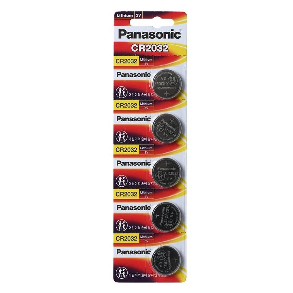 5 x SUPER FRESH Panasonic CR2032 CR 2032 Lithium Battery 3V Coin Cell Exp. 2035