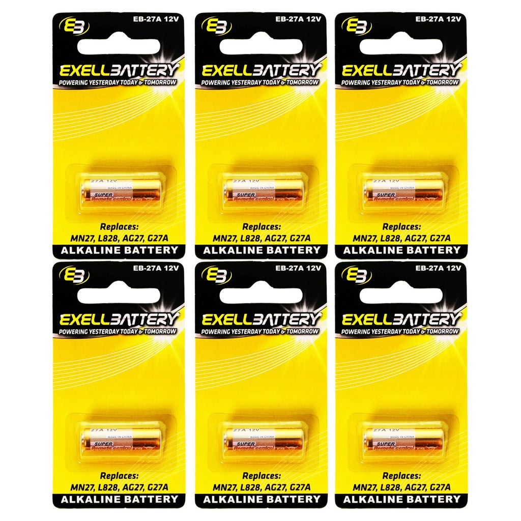 6x Alkaline 12V Battery Compatible With MN27 L828 Fits Chamberlain 750 753 756