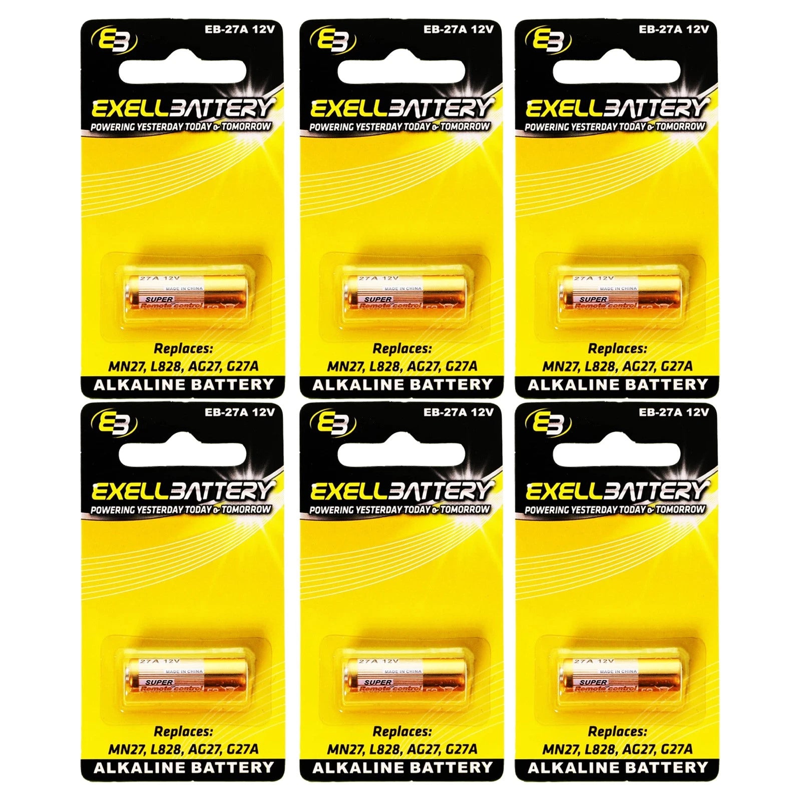 6x Alkaline 12V Battery Compatible With MN27 L828 Fits Chamberlain 750 753 756