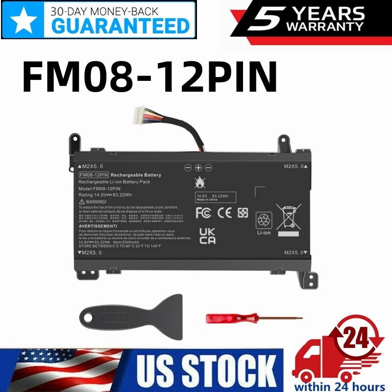 12Pin FM08 Battery For HP Omen 17-AN 17T-AN000 17T-AN100 HSTNN-LB8B HSTNN-LB8A