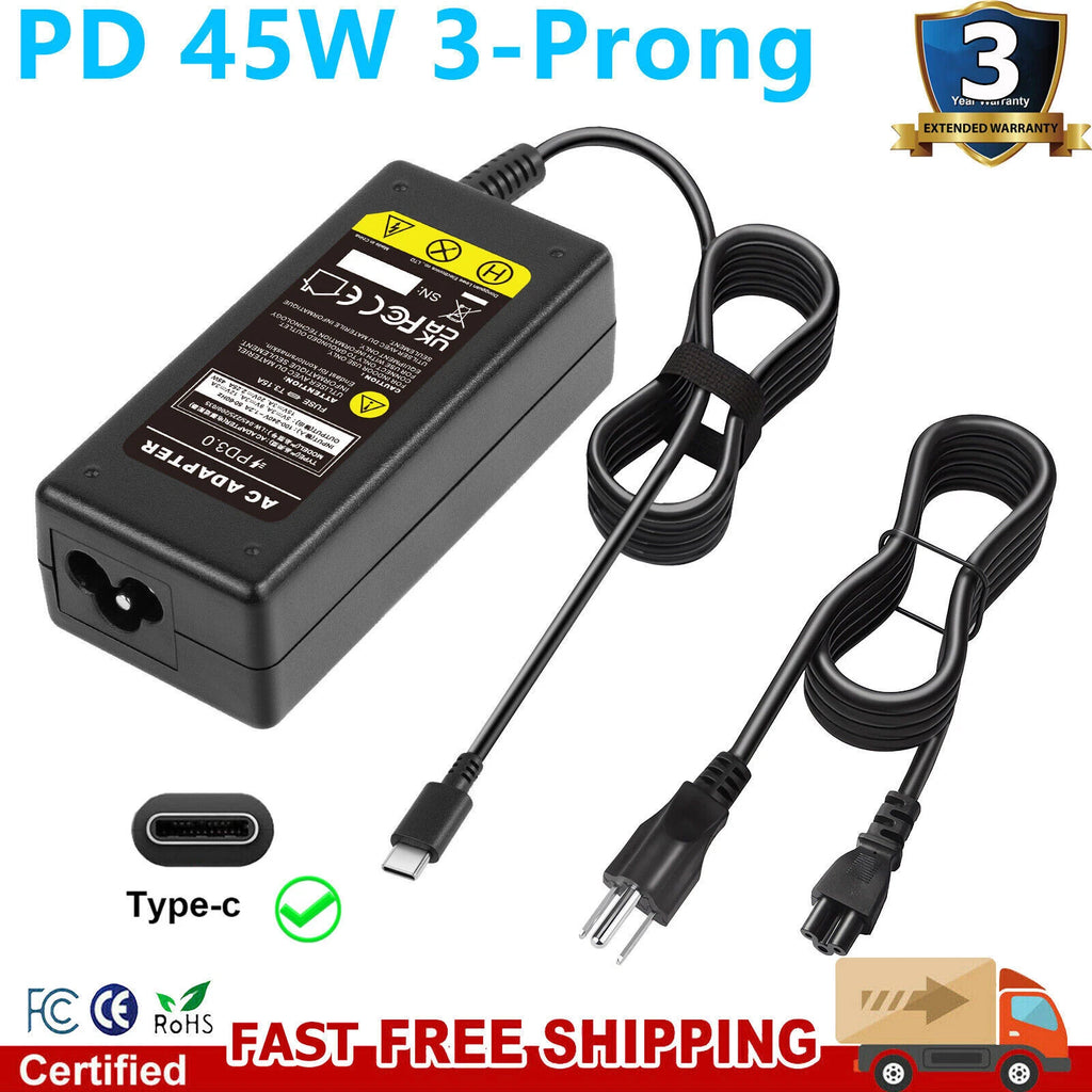 AC Adapter For Dell Chromebook 3100 3100 2 in 1 Type USB-C Charger Power Cord