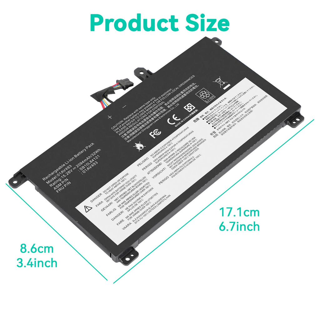 ?Internal Battery 01AV493 For Lenovo ThinkPad T570 T580 P51S P52S 00UR891 NEW