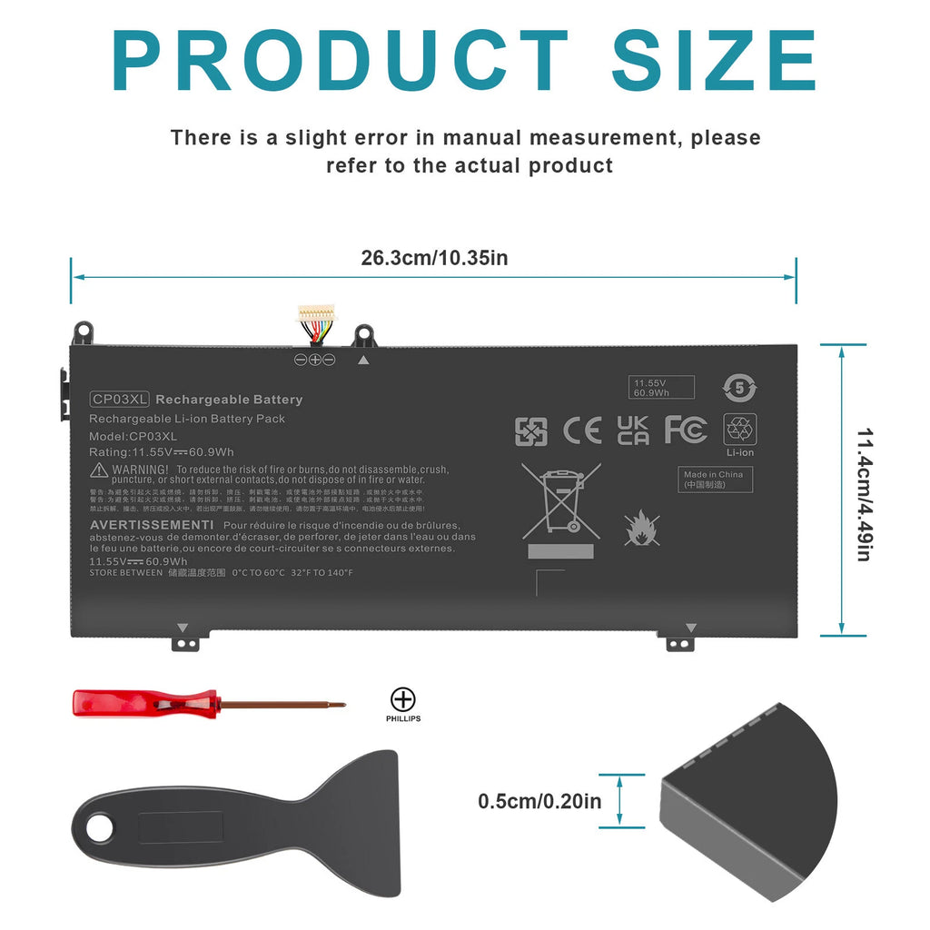??CP03XL BATTERY FOR HP SPECTRE X360 13-AE 13T-AE 929066-421 929072-855 TPN-Q199