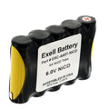 Exell 6V 1000mAh NiCd Battery Pack w/ Tabs Scanner Power Tool Torch Solar