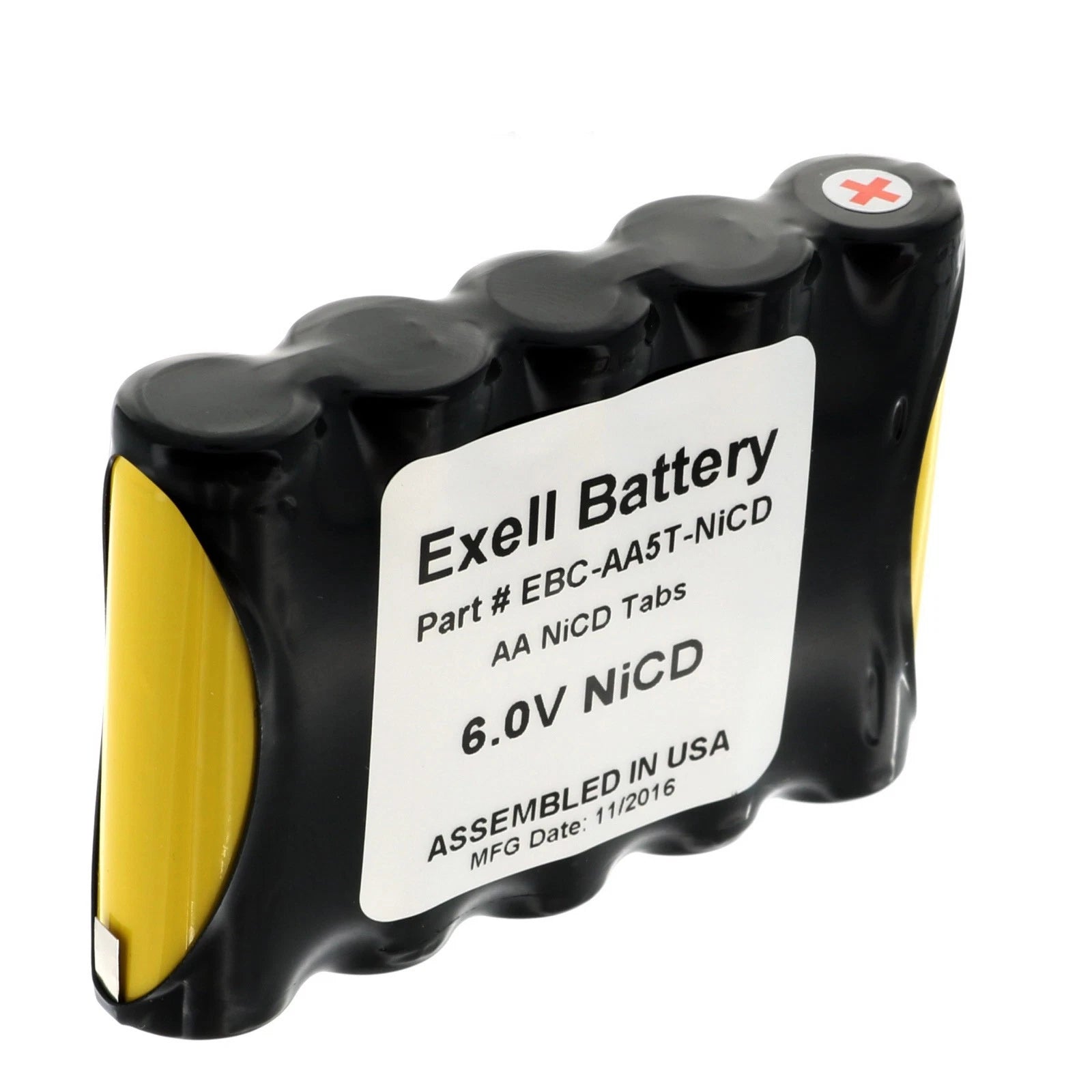 Exell 6V 1000mAh NiCd Battery Pack w/ Tabs Scanner Power Tool Torch Solar