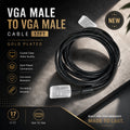 NEW Brand 17FT VGA SVGA Male to Male Monitor Cable for PC Projector
