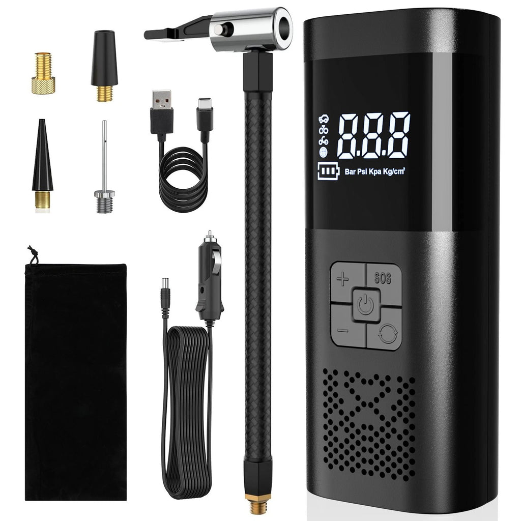 150PSI Cordless Tire Inflator AirCompressor Car Tire Pump W/Rechargeable Battery