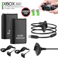 2X Battery Pack Set For XBOX 360 Wireless Controller Ni-mh Battery 4800mAh