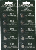 Loopacell 399/395 (SR927/W/SW) 1.55V Silver Oxide Watch Battery (10 Batteries)