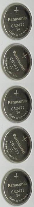 Panasonic CR2477 3V Lithium Button Cell Batteries x 5