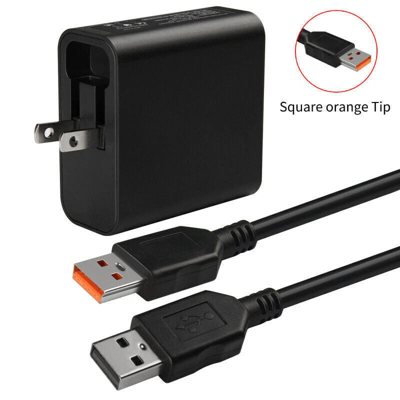 65W 45W USB C Round AC Adapter Power Charger Supply For Lenovo Laptop & Cord