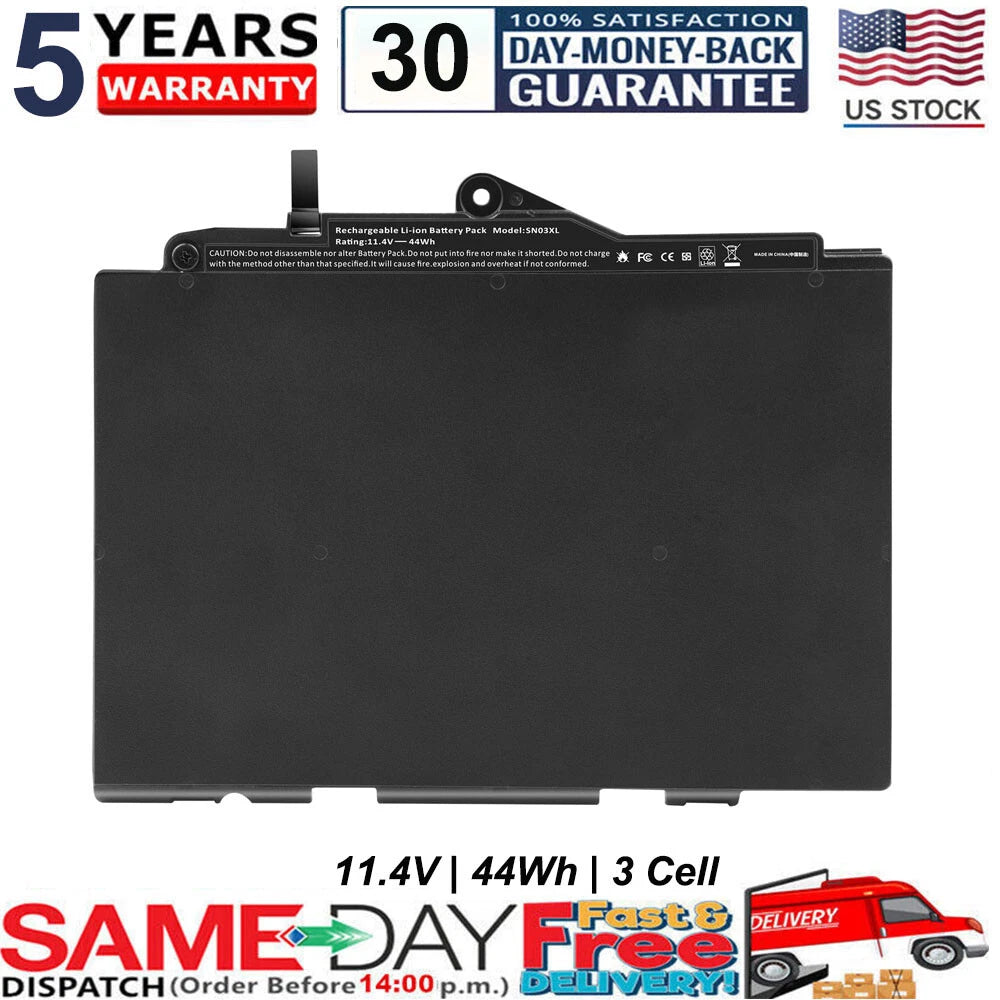 SN03XL Battery For HP EliteBook 820 G3 725 G3 HSTNN-DB6V 800514-001/Charger