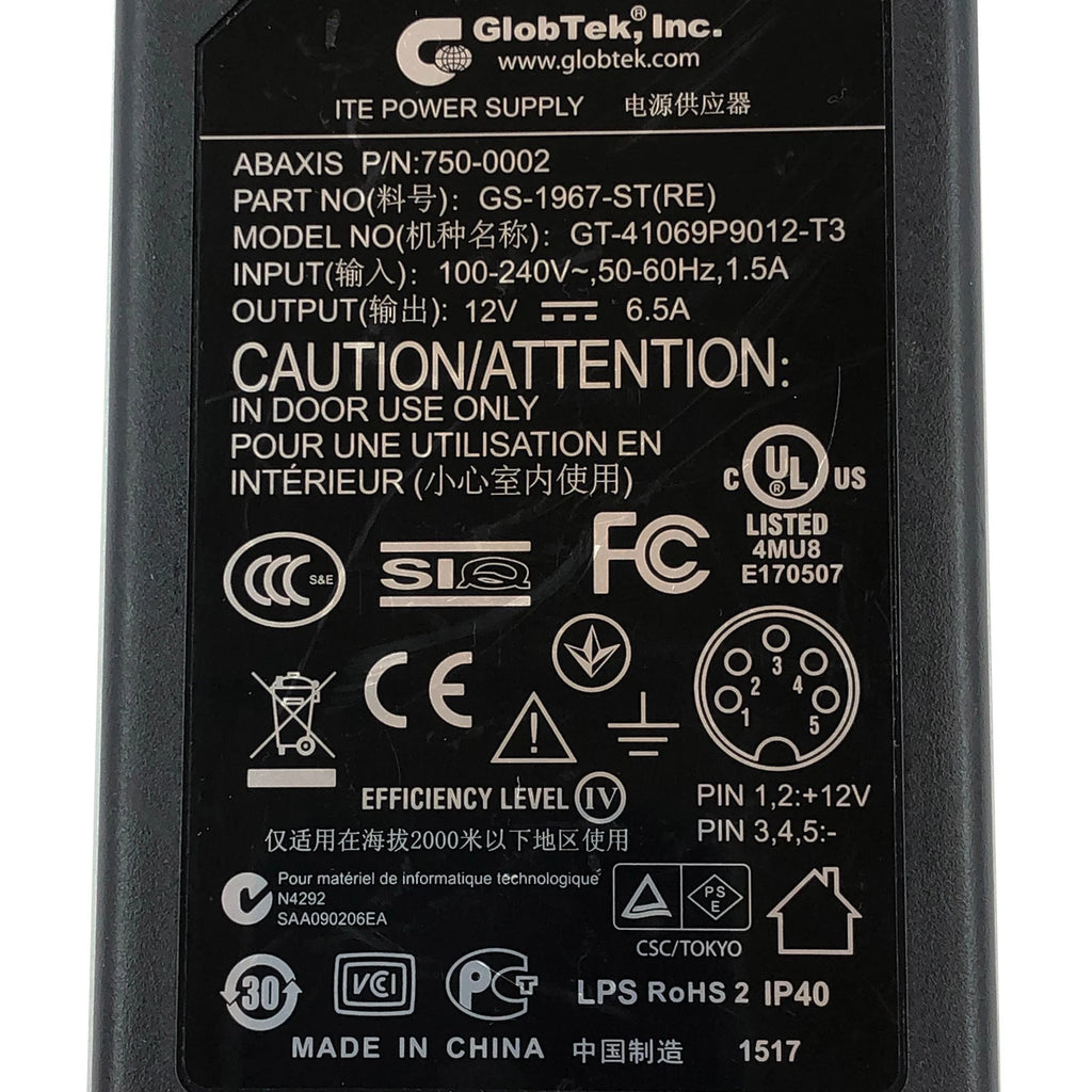 NEW Open Box Genuine Globtek 5PIN AC Adapter 12V GT-41069P9012-T3 GS-1967-ST(RE)
