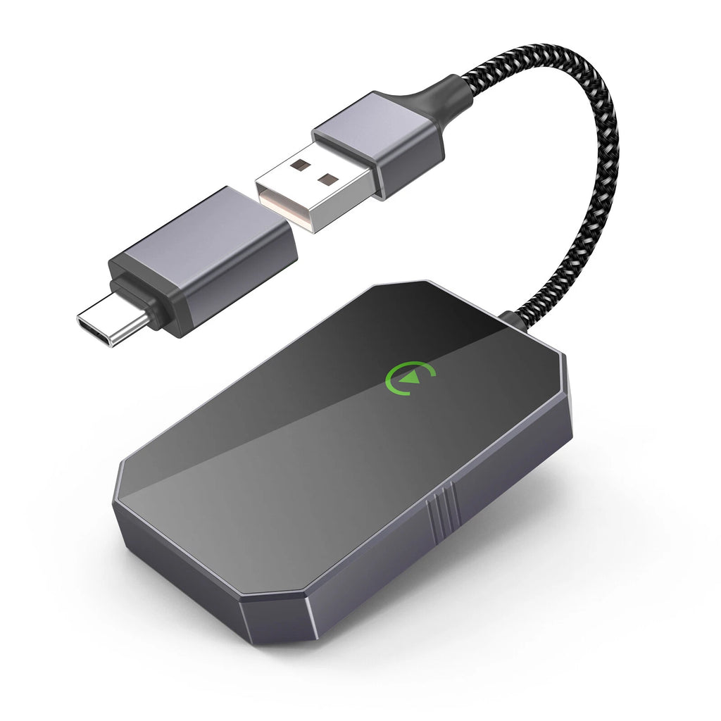 2 in1 Wireless Apple CarPlay adapter/Wireless Android Auto Adapter USB Plug&Play