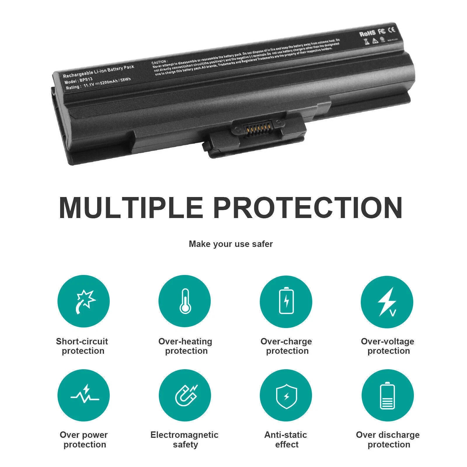 VGP-BPS13 Laptop Battery for Sony VGP-BPS13/Q VGP-BPS13/S VGP-BPS13B/B /Charger