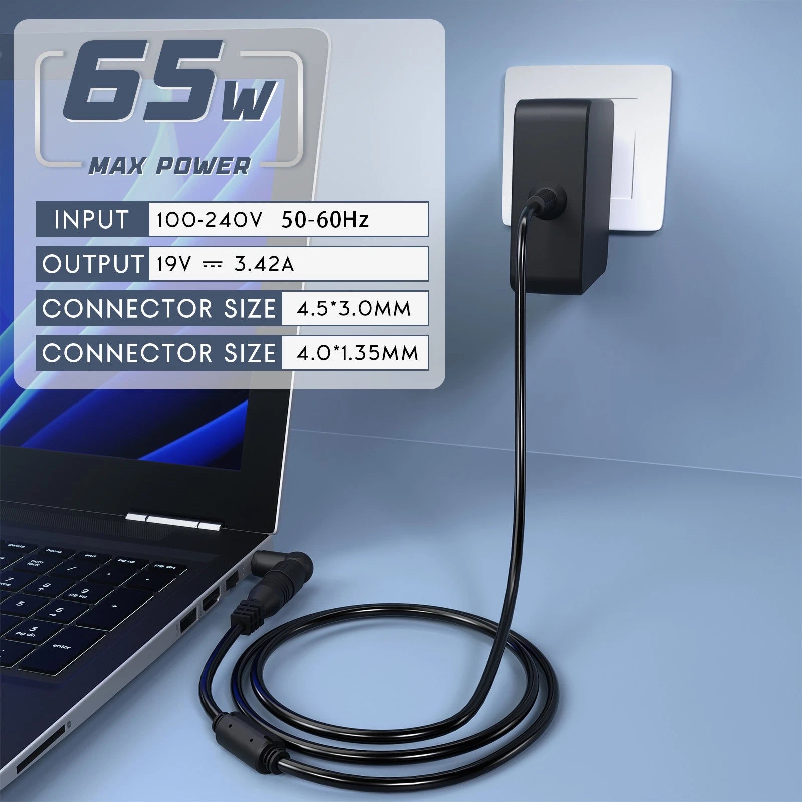 AC Adapter for Asus AR5B125 Power Supply 4.5/3.0mm Charger Cable Cord 65W