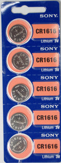 5 SONY CR1616 CR 1616 3v Lithium Battery NEW