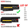 LOT 44+ Battery For Lenovo ThinkPad X220 X230 X230i 45N1026 45N1028 5200mAh 6Cel