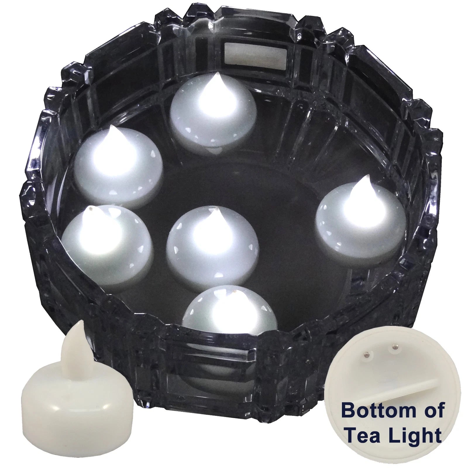6 Flameless Floating LED tealight Candle Battery operated WHITE tea lights NEW