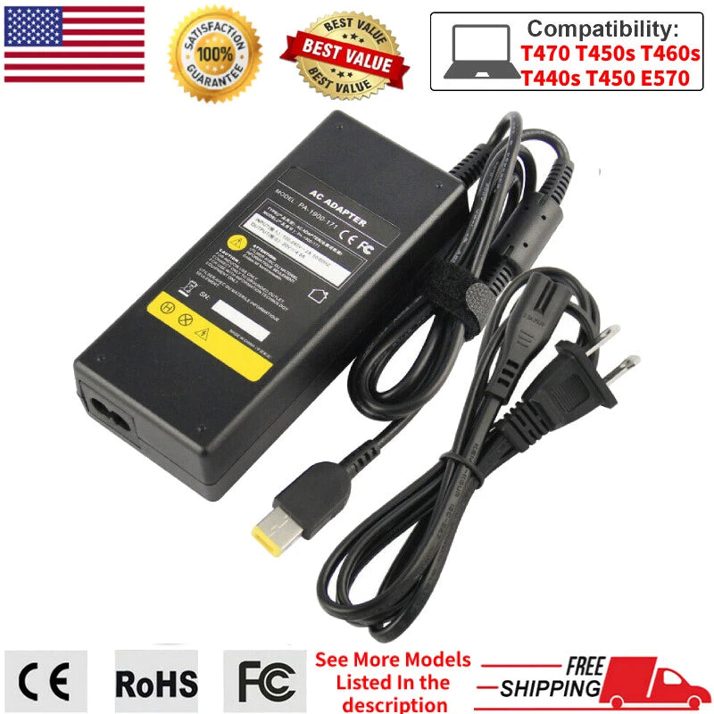For Lenovo ThinkPad Yoga 260 370 X1 Yoga 3rd Laptop Charger 90W AC Power Adapter