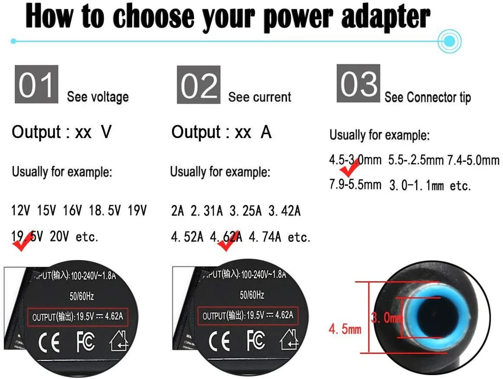 90W AC Adapter Charger Power Supply for HP TPN-Q129 TPN-Q130 TPN-Q131 TPN-Q132