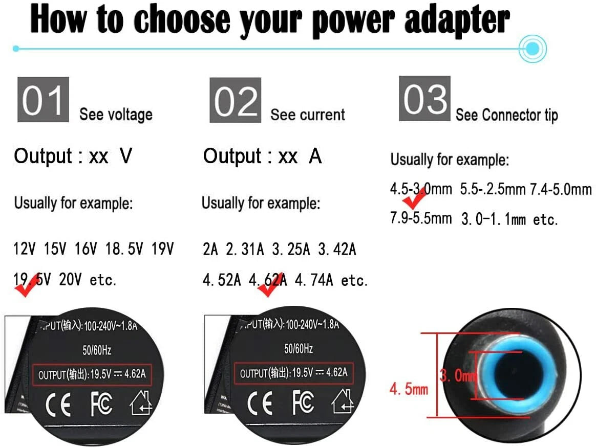 90W AC Adapter Charger Power Supply for HP TPN-Q129 TPN-Q130 TPN-Q131 TPN-Q132