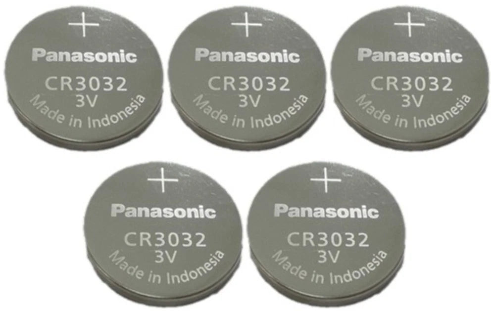 5 NEW BATTERIES PANASONIC CR3032 3v Lithium Battery FRESH Expiration 2028