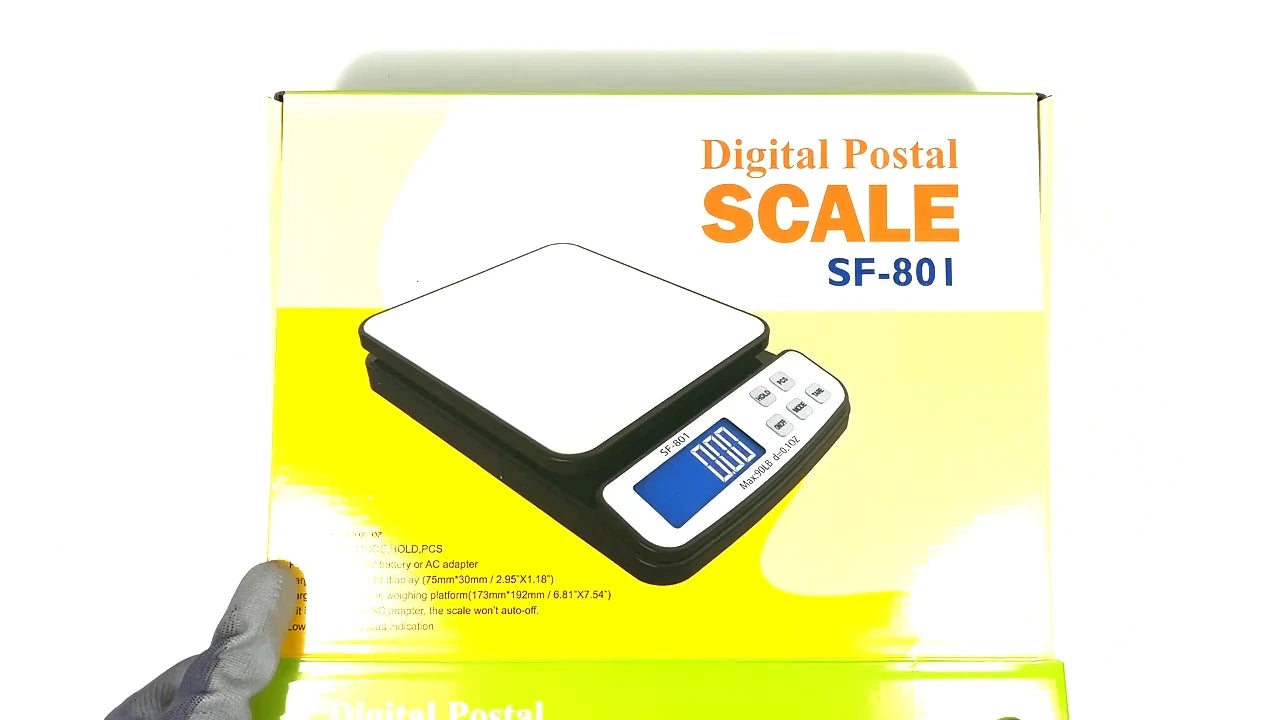 110 LB x 1g Digital Scale Postal Shipping Scale AC Adapter Battery SF-801