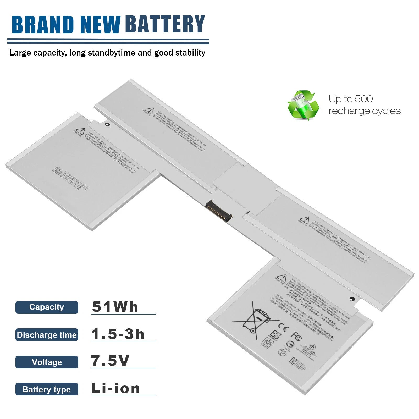 Keyboard Battery for G3HTA024H G3HTA023H G3HTA021H Microsoft Surface Book 1 1703