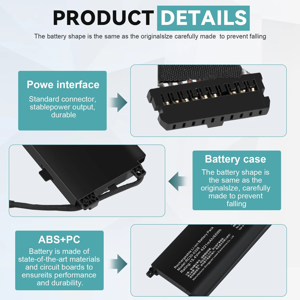 RC30-0328 RZ09-0328 RZ09-0330 Battery For Razer Blade 15 Base 2020 2021 65Wh