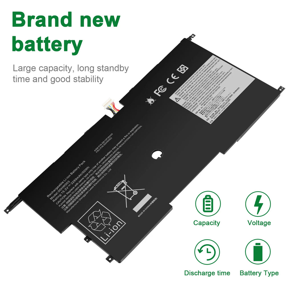 New 00HW003 Battery For Lenovo ThinkPad X1 Carbon Gen 3 3rd 2015 SB10F46440 50Wh