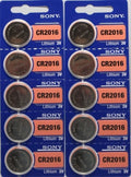 10 Pack Genuine SONY CR2016 Lithium Battery 3V Coin Cell ECR2016 BR2016 DL2016