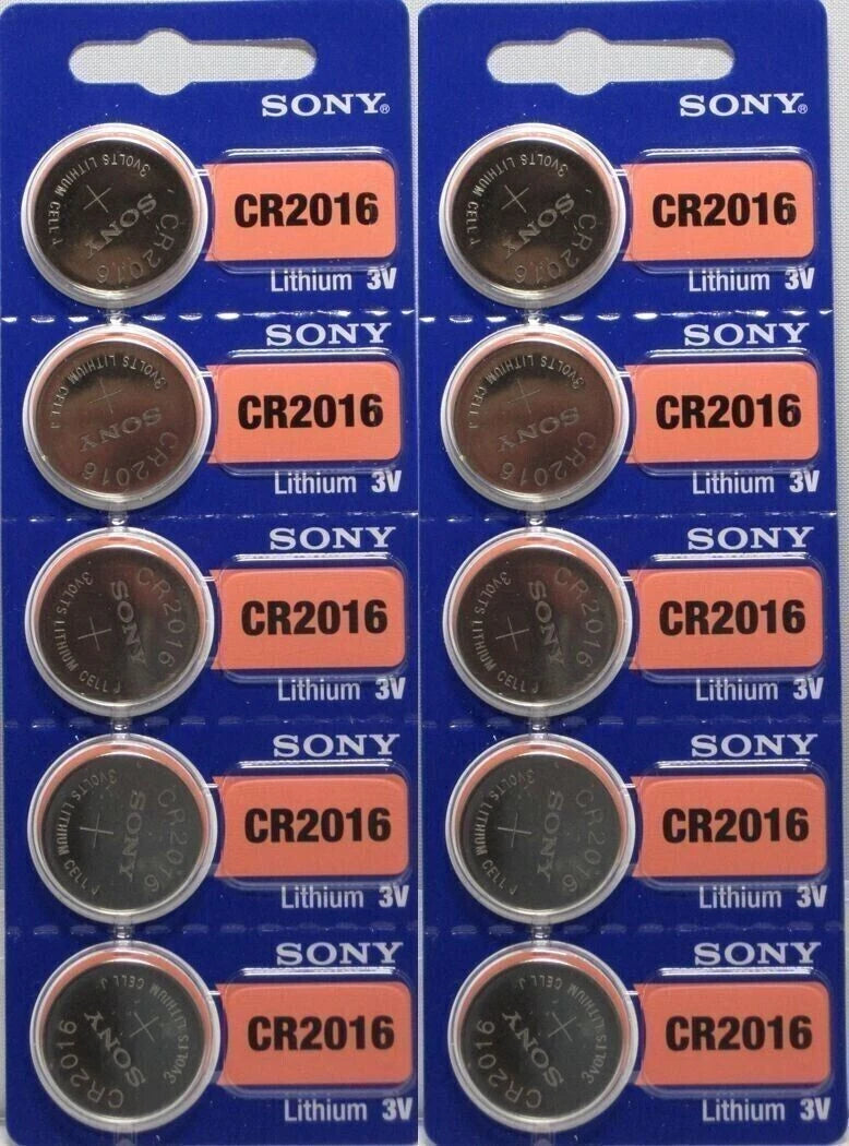 10 Pack Genuine SONY CR2016 Lithium Battery 3V Coin Cell ECR2016 BR2016 DL2016