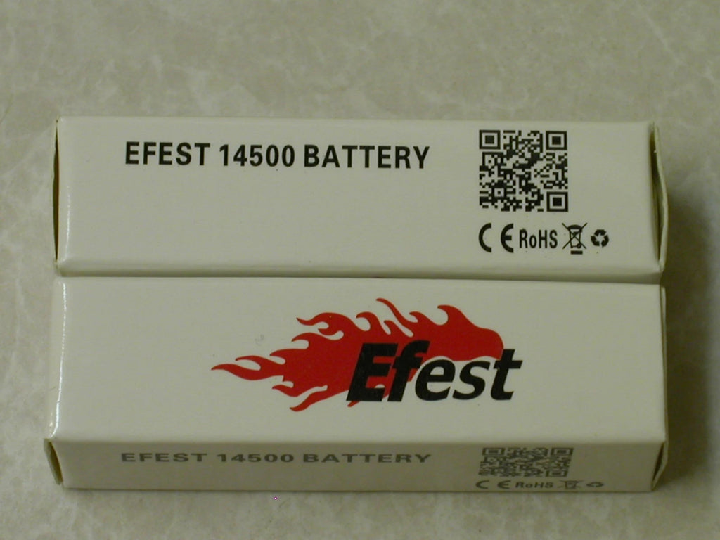 2 BUTTON TOP EFEST IMR 14500 Li-Mn 700maH HIGH DRAIN Rechargeable Battery 3.7V