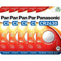 5 Pcs Panasonic CR2430 2430 3v Lithium Coin Cell Battery