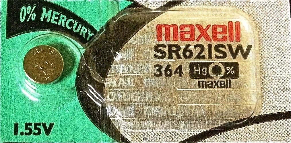 364 MAXELL WATCH BATTERIES SR621SW (2 piece) SR621 SW364 New Authorized Seller