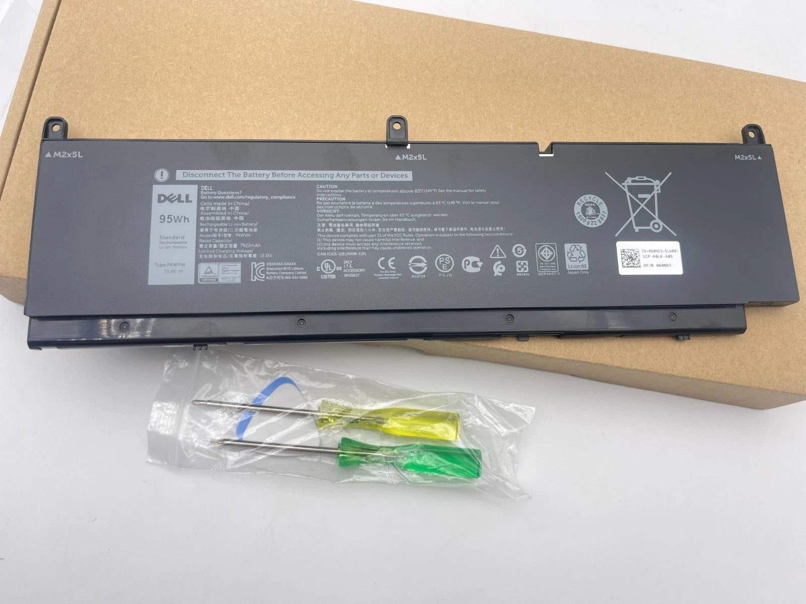 Genuine 95WH PKWVM Battery for Dell Precision 7550 7560 7750 7760 0CR72X OEM