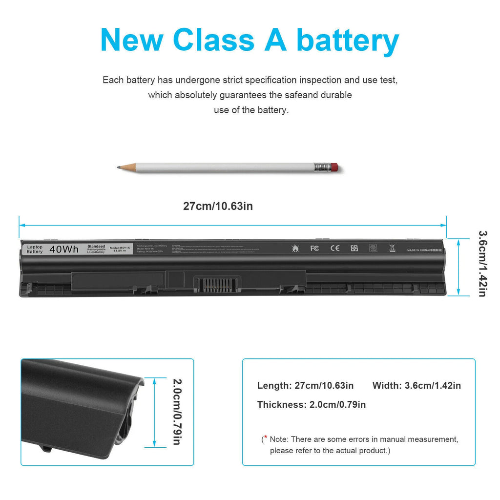 M5Y1K K185W Laptop Battery 40Wh For Dell Inspiron 3451 3458 5455 5551 5555 5558
