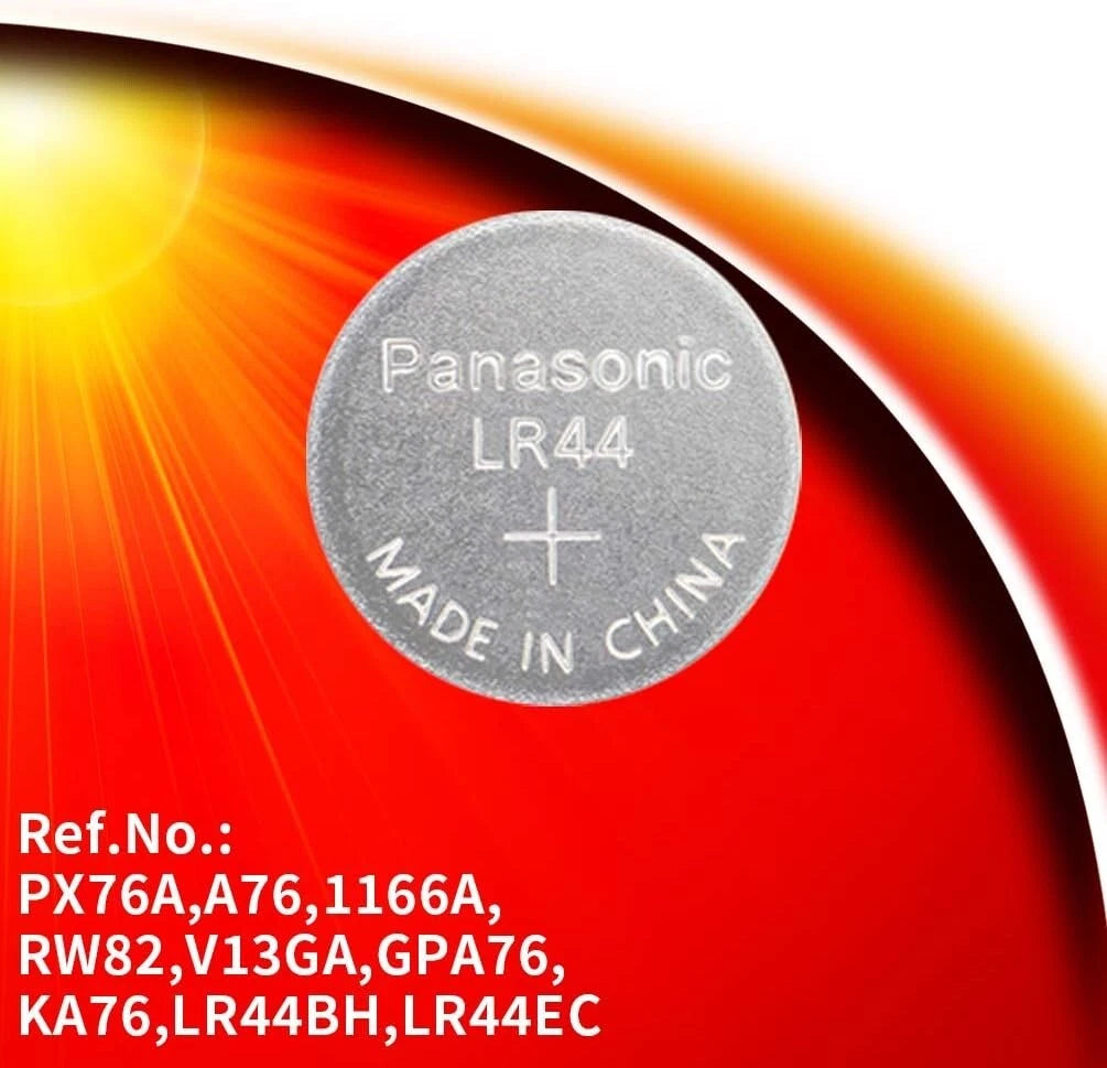 Panasonic A76 LR44/A76 1.5V Alkaline Batteries 10 Count Exp 2028