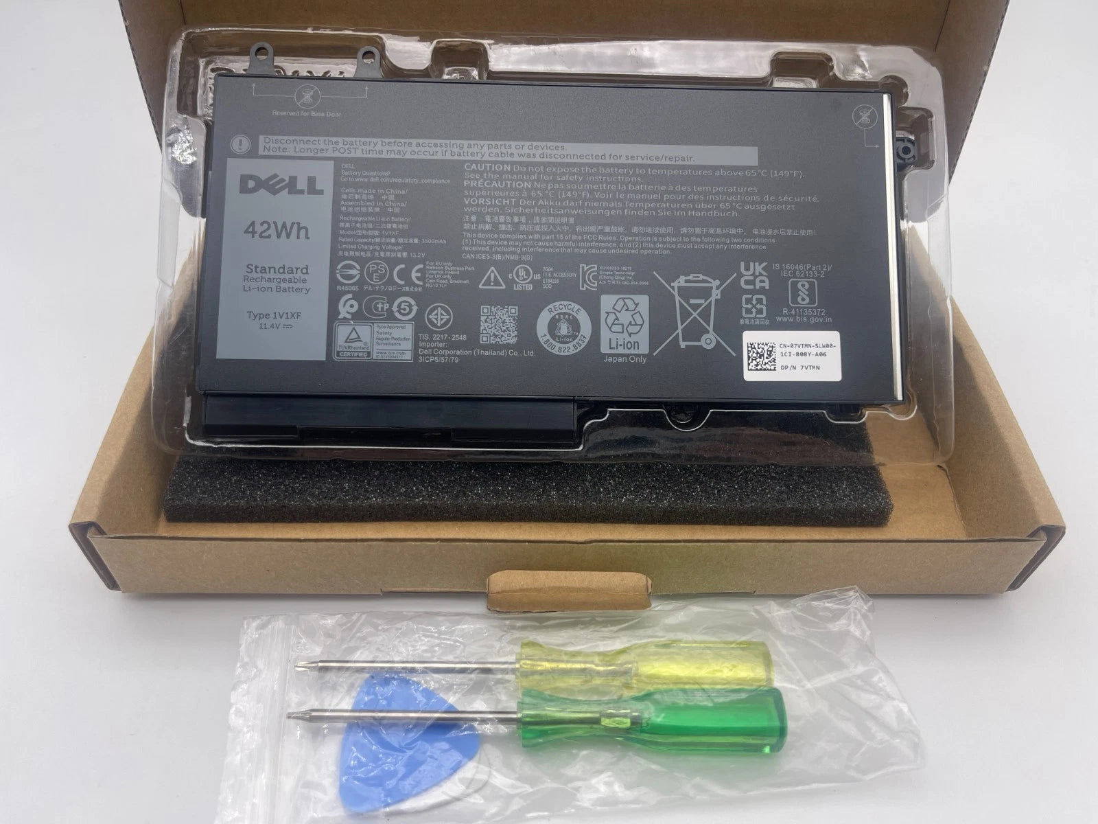Genuine 1V1XF Battery For Dell Latitude 5400 5500 5510 Precision 3540 3550 42Wh
