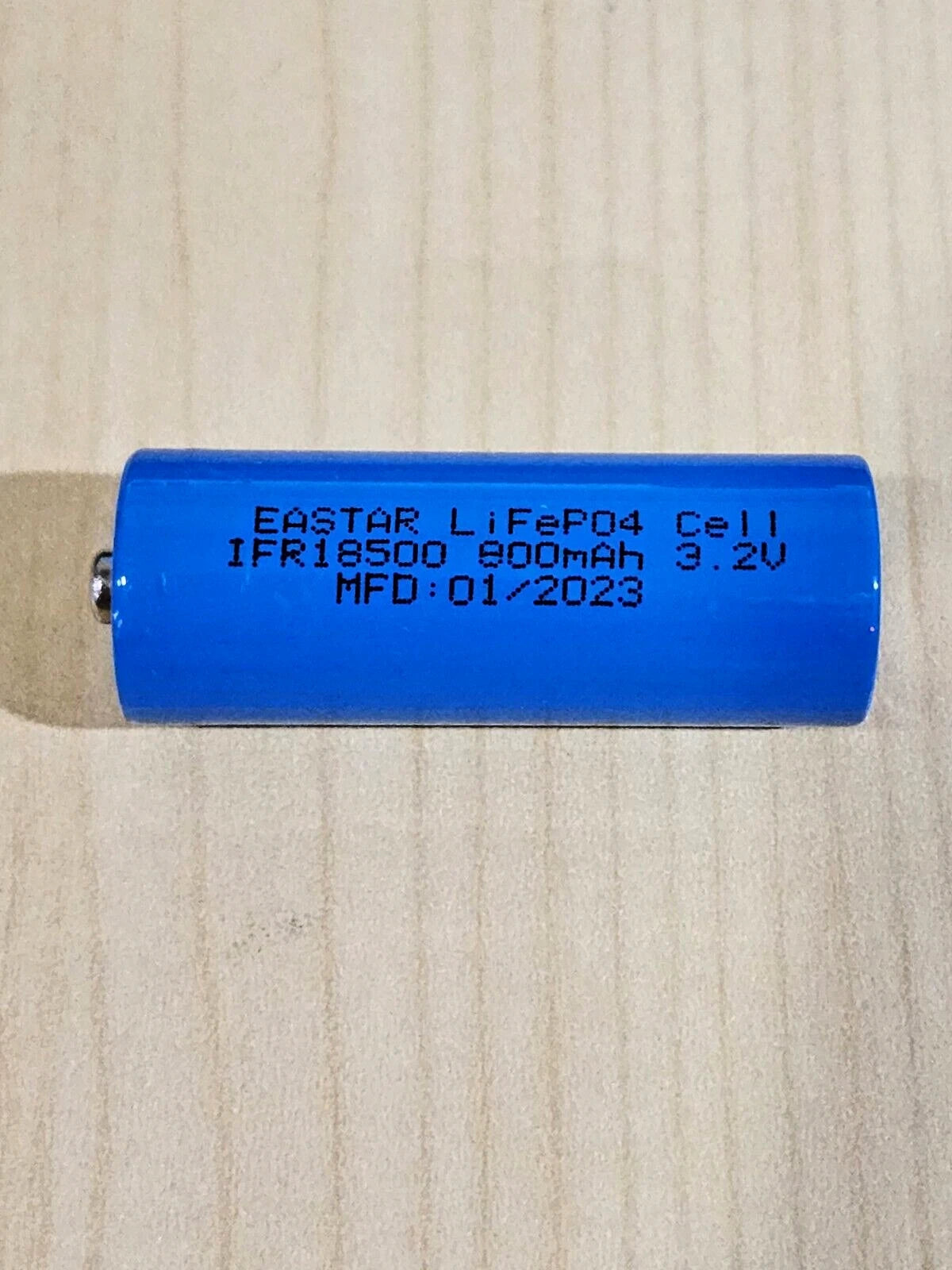 1 pc IFR 18500 3.2v LiFePO4 RECHARGEABLE BATTERY solar lights b.top MFG 01/2023