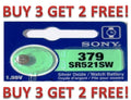 MURATA / SONY 379 SR521SW SR521 379 Watch Battery US Seller BUY 3 GET 2 FREE!!
