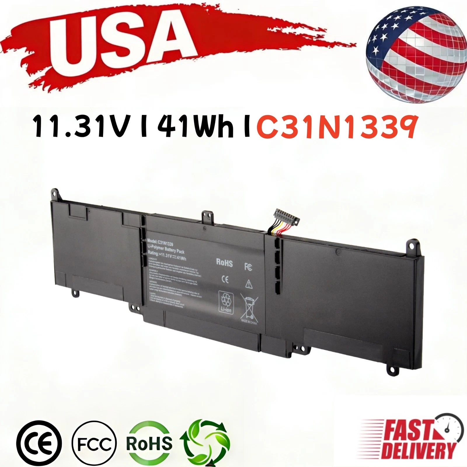 New C31N1339 Battery For ASUS ZenBook TP300L Q302L Q302LA UX303 UX303L UX303UB