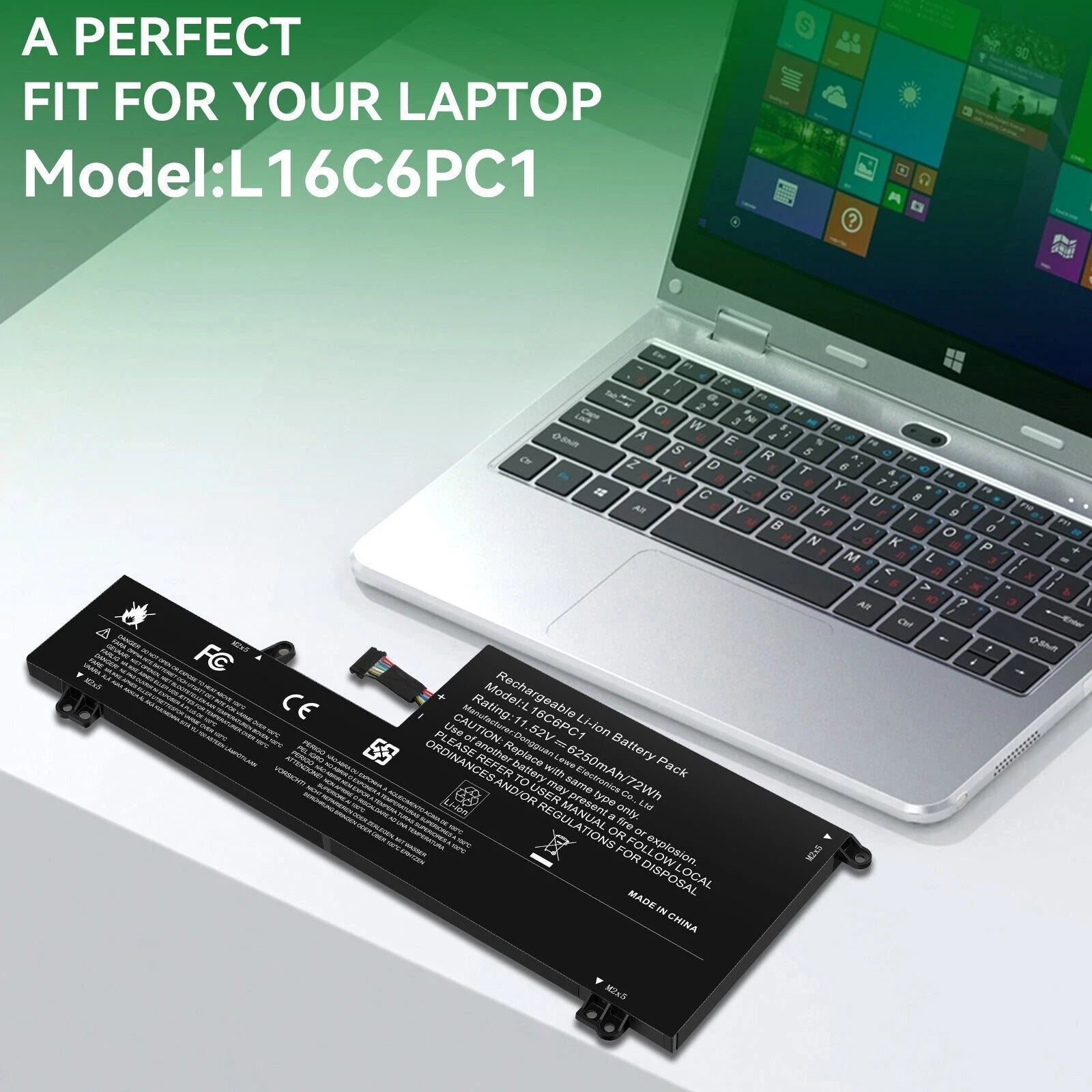 ?Replace L16M6PC1 L16C6PC1 L16L6PC1 Battery For Lenovo Yoga 720-15IKB 5B10M53745