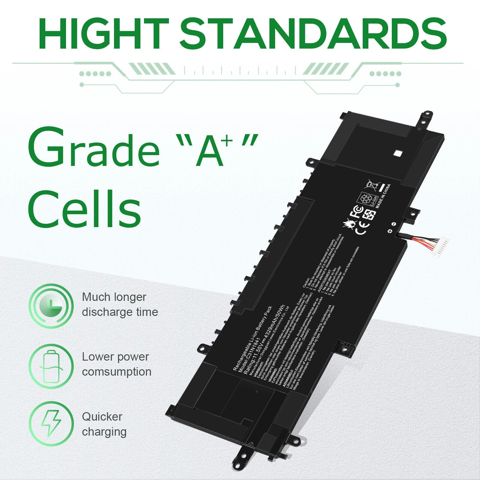 ?C31N1841 Battery 50wh for Asus ZenBook UX434FLC UX434F UM433I UX334FL Q427FL