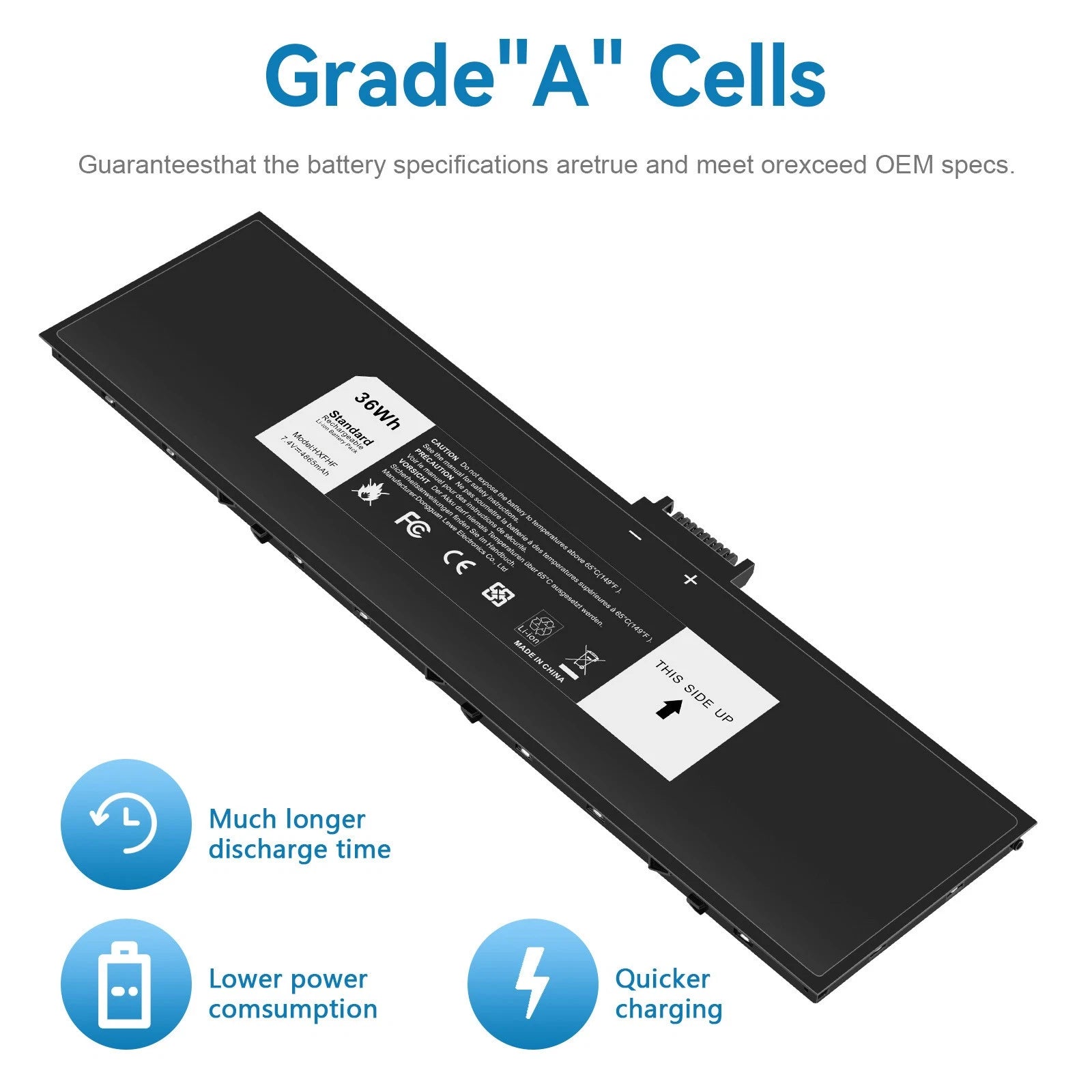 For Dell Venue 11 Pro 7130 7139 36Wh 4cells Battery 7.4V HXFHF VT26R VJF0X XNY66