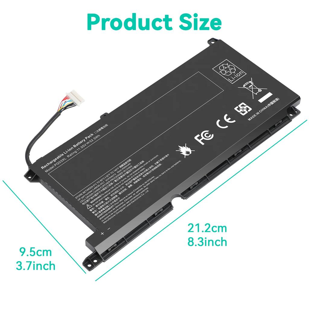PG03XL Battery For Hp Pavilion 15-DK Series 15-DK0125TX HSTNN-OB1I