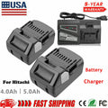 18V 5.0AH Li-ion Battery / Charger For Hitachi 330068 BSL1815X BSL1825 BSL1830
